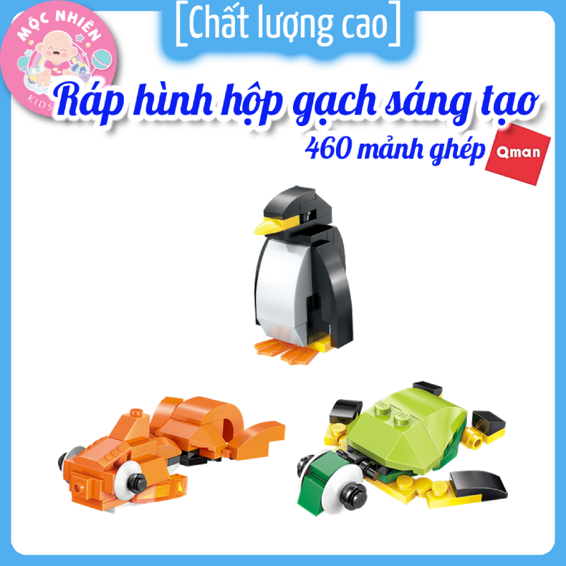 Hộp xếp hình lắp ráp sáng tạo 460 chi tiết Qman 2901