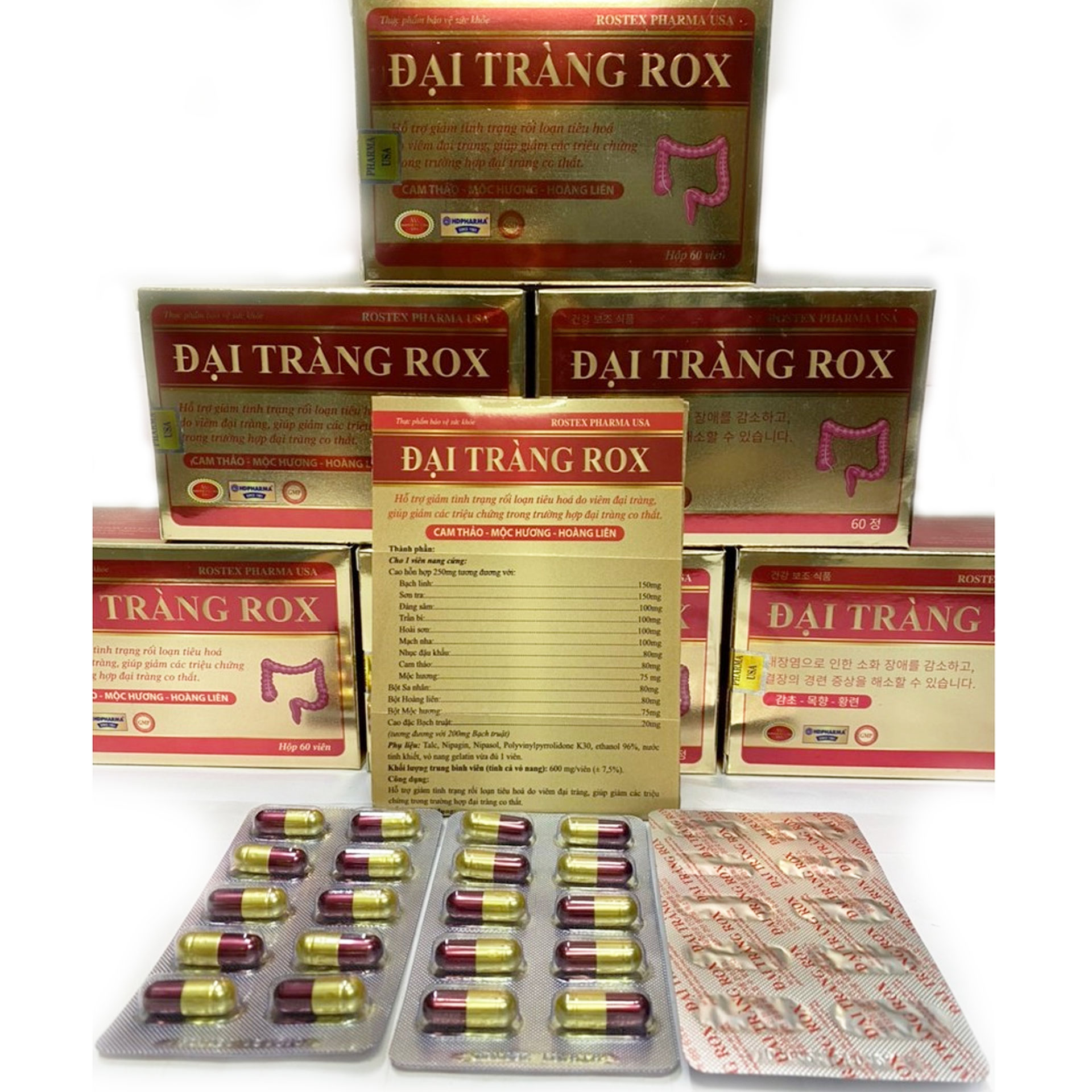 Đại Tràng Rox giảm viêm, co thắt đại tràng, rối loạn tiêu hóa Hộp 30 viên