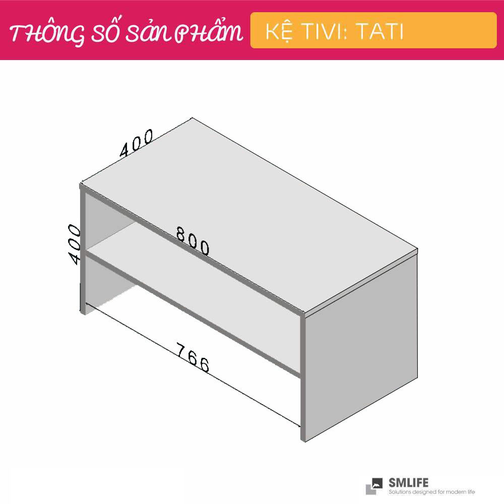 Kệ Tivi gỗ hiện đại SMLIFE Tati