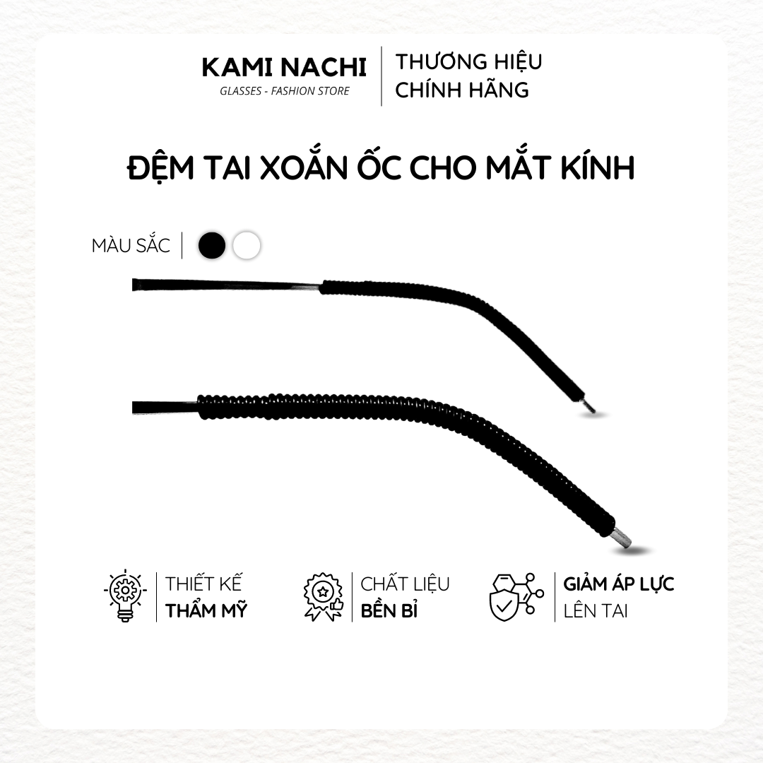 Đệm tai chống trượt cho kính hình xoắn ốc dành cho chân kính kim loại nhỏ KAMI NACHI