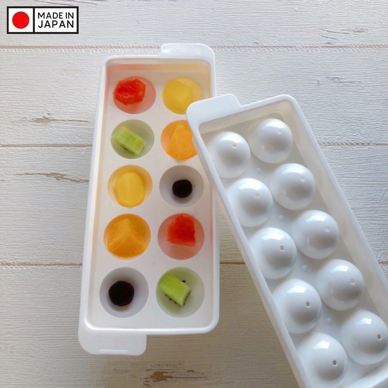 Khay làm đá delijoy Yukipon Petit Ball 10 viên tròn - Hàng Nội Địa Nhật Bản