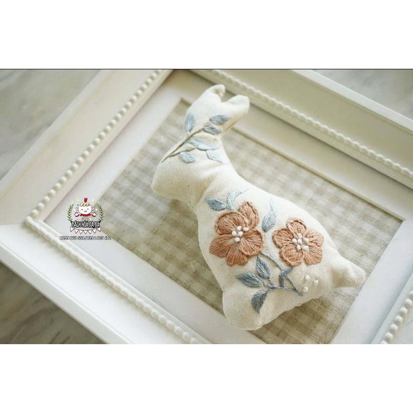 Bộ kit Nguyên liệu bạn tự làm gấu / thỏ bông D.I.Y tự thêu Quà tặng đáng yêu Home Decor Handmade - Bách hóa Na Na