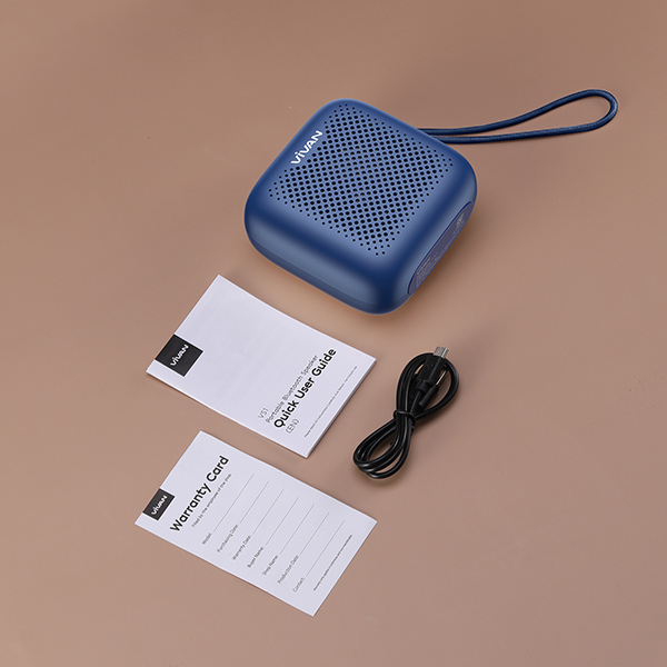 Loa TWS Bluetooth 5.0 VIVAN VS1 – Chống Nước IPX5, Pin 1800mAh, Âm Thanh Sống Động, Hỗ Trợ Thẻ Nhớ SD & USB – HÀNG CHÍNH HÃNG