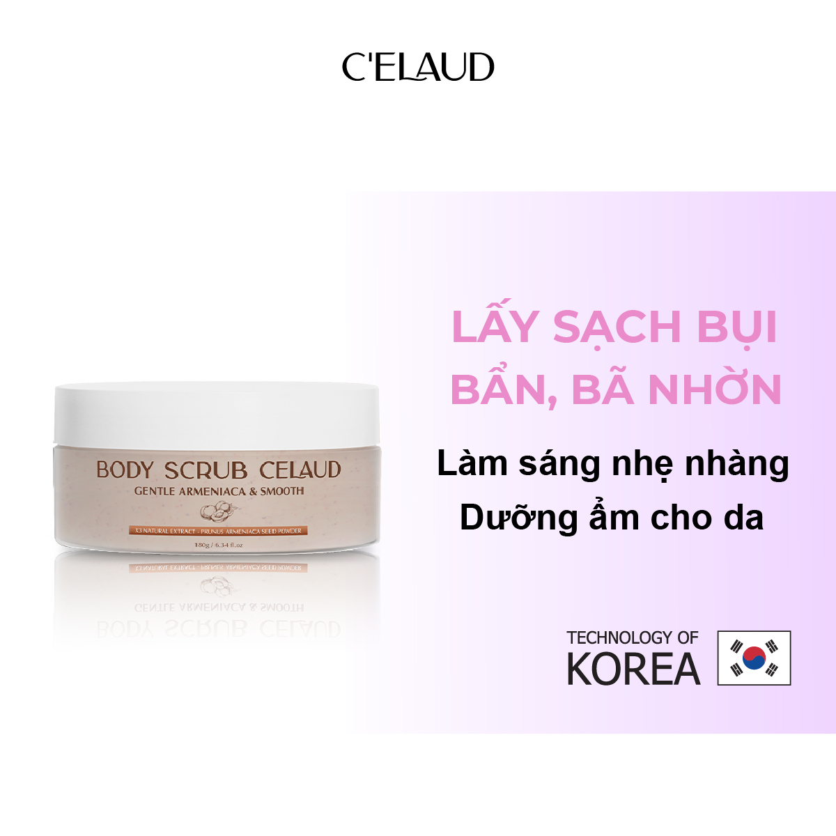 Tẩy tế bào chết, tái tạo và làm mịn da Body Scrub Celaud