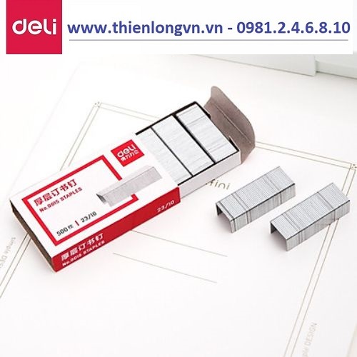 Combo 10 hộp Ghim dập - kim bấm 23/10 Deli - E0015