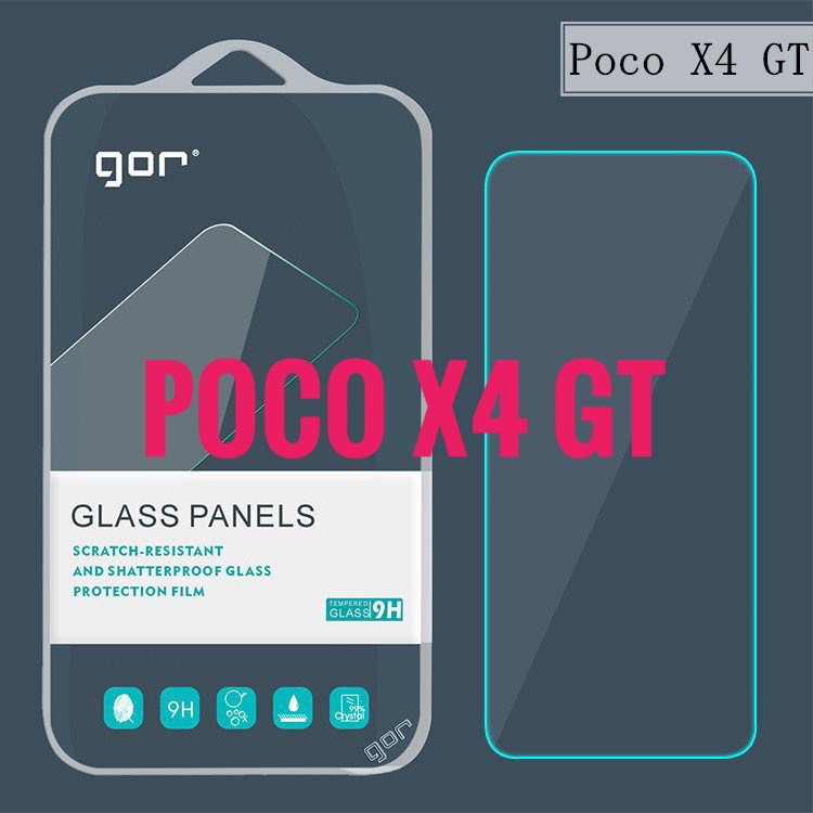 Bộ 2 Kính cường lực GOR cho Xiaomi Poco X4 GT trong suốt 2.5D Hàng nhập khẩu