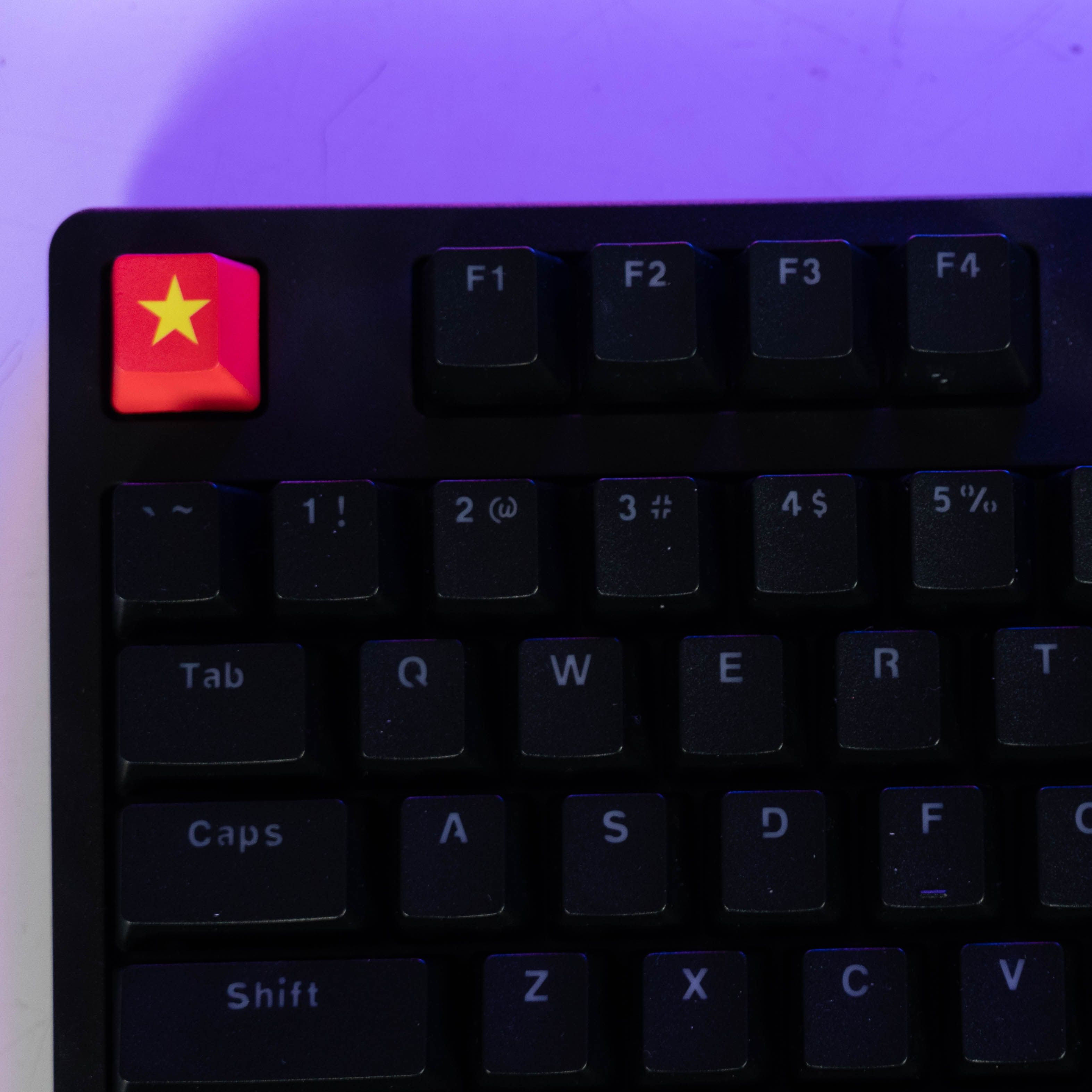 Keycap cờ đỏ sao vàng E-dra dành cho bàn phím cơ - Nhựa PBT - Hàng chính hãng