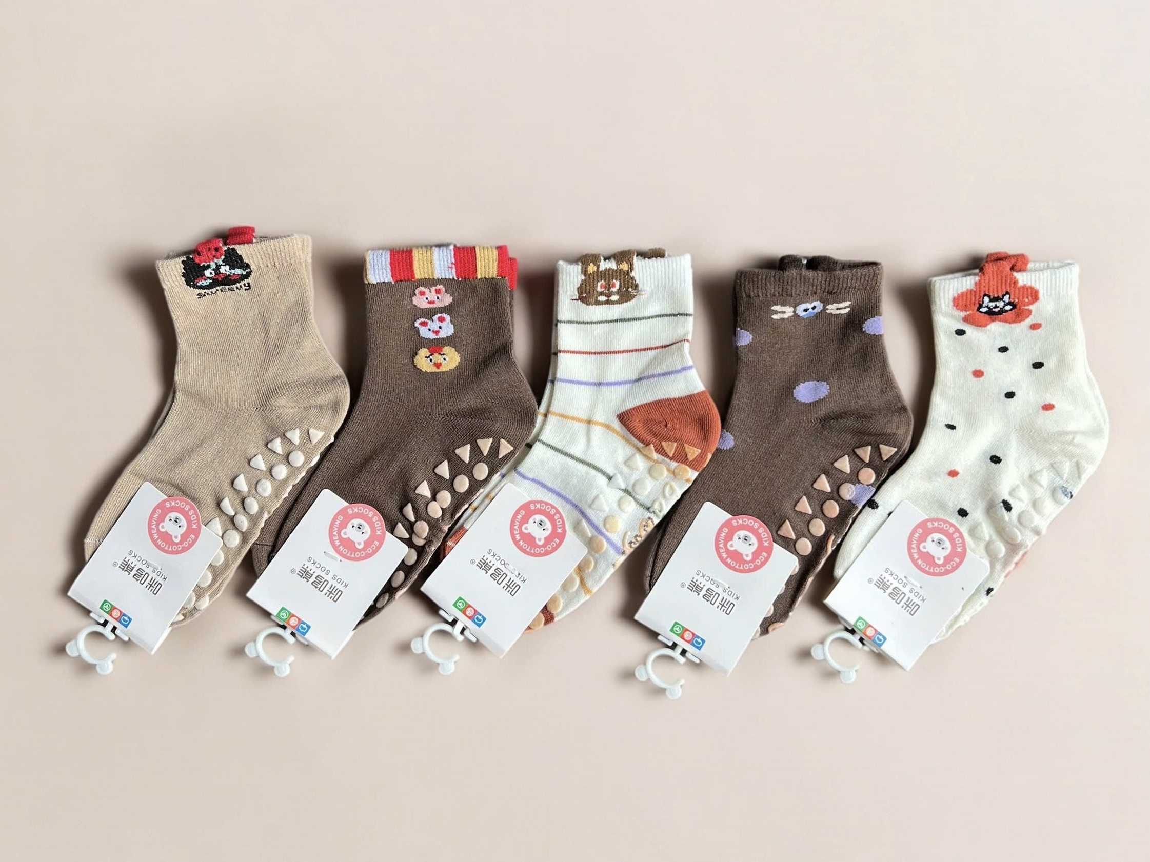 SET 5 ĐÔI TẤT VỚ 49 DỄ THƯƠNG CHỐNG TRƯỢT TỪ 1-12 TUỔI DÀNH CHO BÉ GÁI