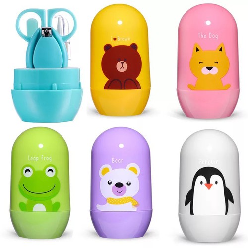 Bộ Dụng Cụ Cắt Móng Tay 4 Chi Tiết Hộp Ngộ Nghĩnh Cho Bé