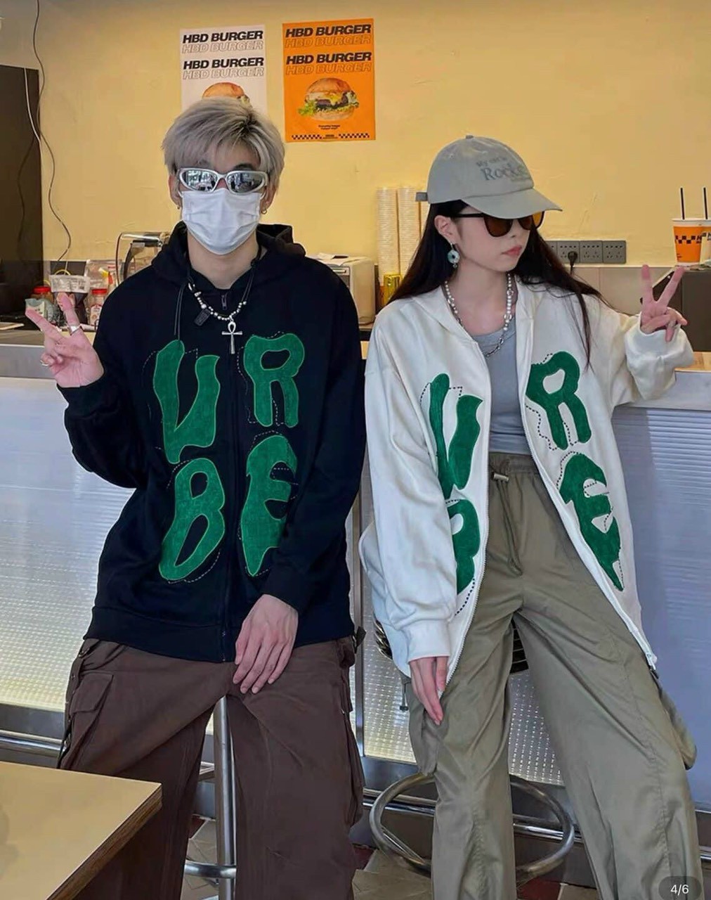 Áo Khoác Nỉ Hoodies, Áo Khoác Nam Nữ In URBE Chữ Lớn Cực Đẹp From Rộng Mẫu Mới Siêu Xịn, áo khoác nỉ cặp đôi in chữ UBRE tay phồng zip basic unisex phong cách ulzzang đi phố