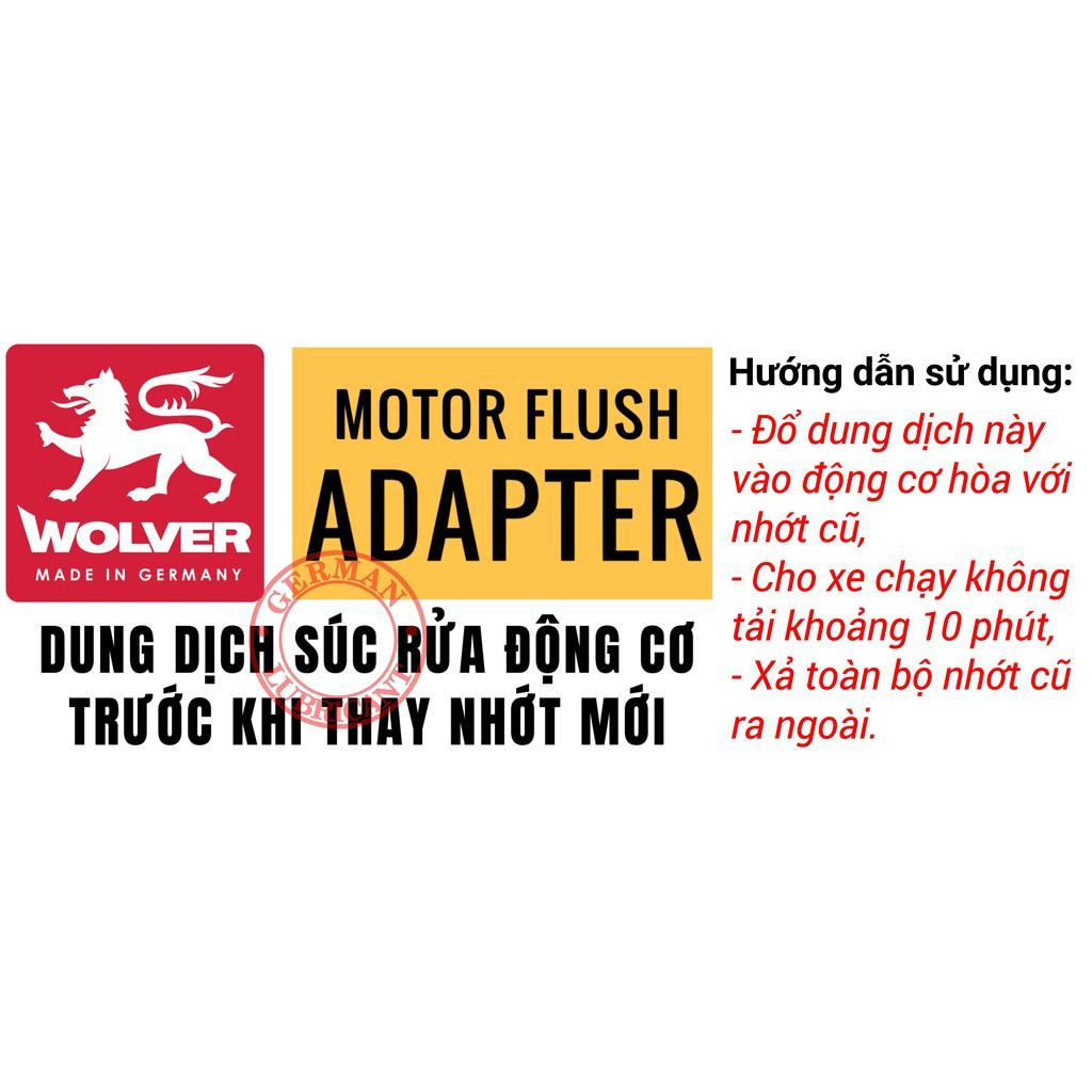 Dung Dịch Súc Rửa Động Cơ Xe Máy Trước Khi Thay Nhớt Mới - Wolver Motor Flush Adapter