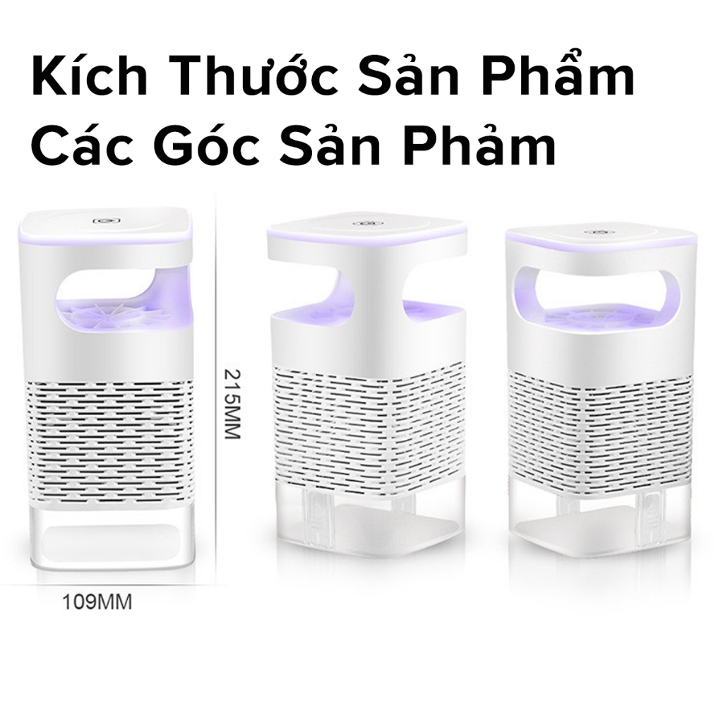 Máy bắt muỗi diệt côn trùng thông minh, Đèn bắt muỗi kiêm đèn ngủ có cổng sạc USB - Hãng miDoctor