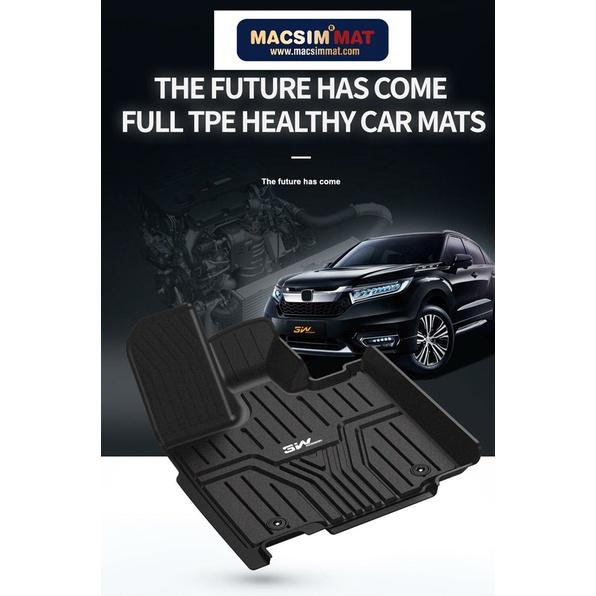 Thảm lót sàn xe ô tô HONDA CIVIC 2015- đến nay Nhãn hiệu Macsim 3W chất liệu nhựa TPE đúc khuôn cao cấp - màu đen