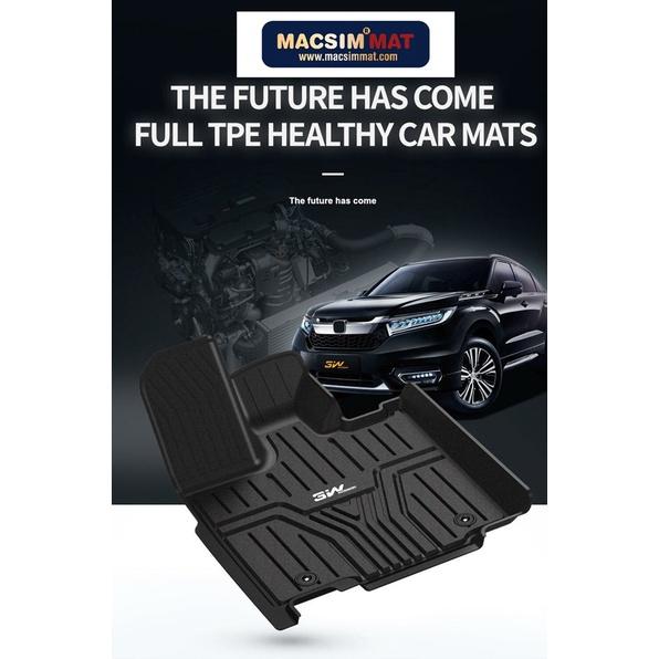 Thảm lót sàn xe ô tô HONDA BREEZE 2020- Nhãn hiệu Macsim  chất liệu nhựa TPE 3W đúc khuôn cao cấp - màu đen