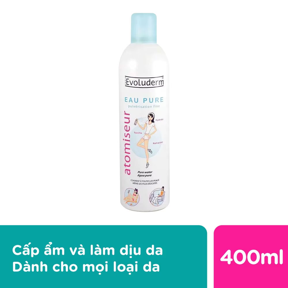 Xịt Khoáng Evoluderm Cấp Ẩm Làm Dịu Da 400ml