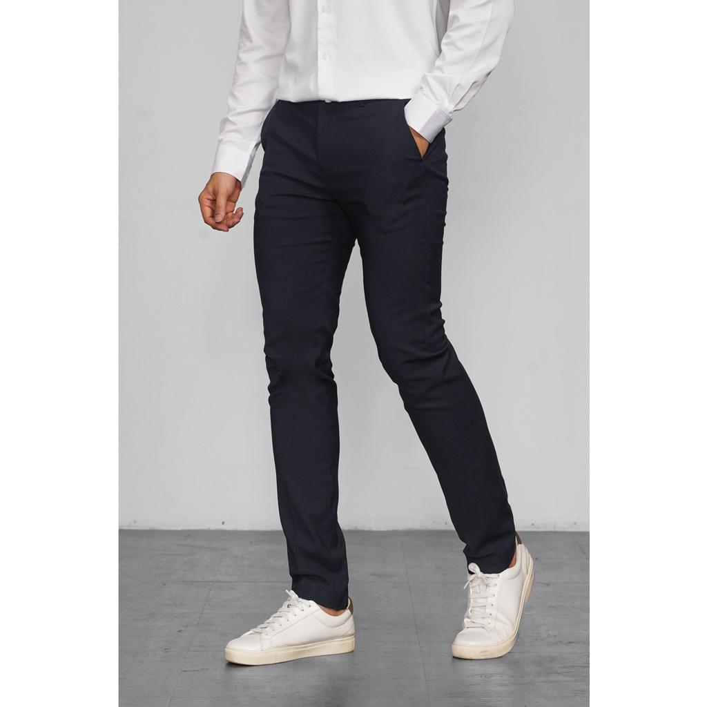 Quần âu - Quần vải nam màu xanh đen form slim fit -10S20PFO029 LASTORE MENSWEAR