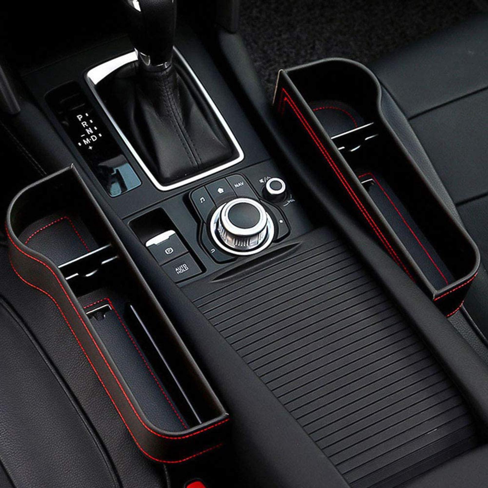 2 Pack Car Seat Gap Filler Car Front Seat Gap Organizer Car Front Seat with Cup Holder Side Car Seat Organizer