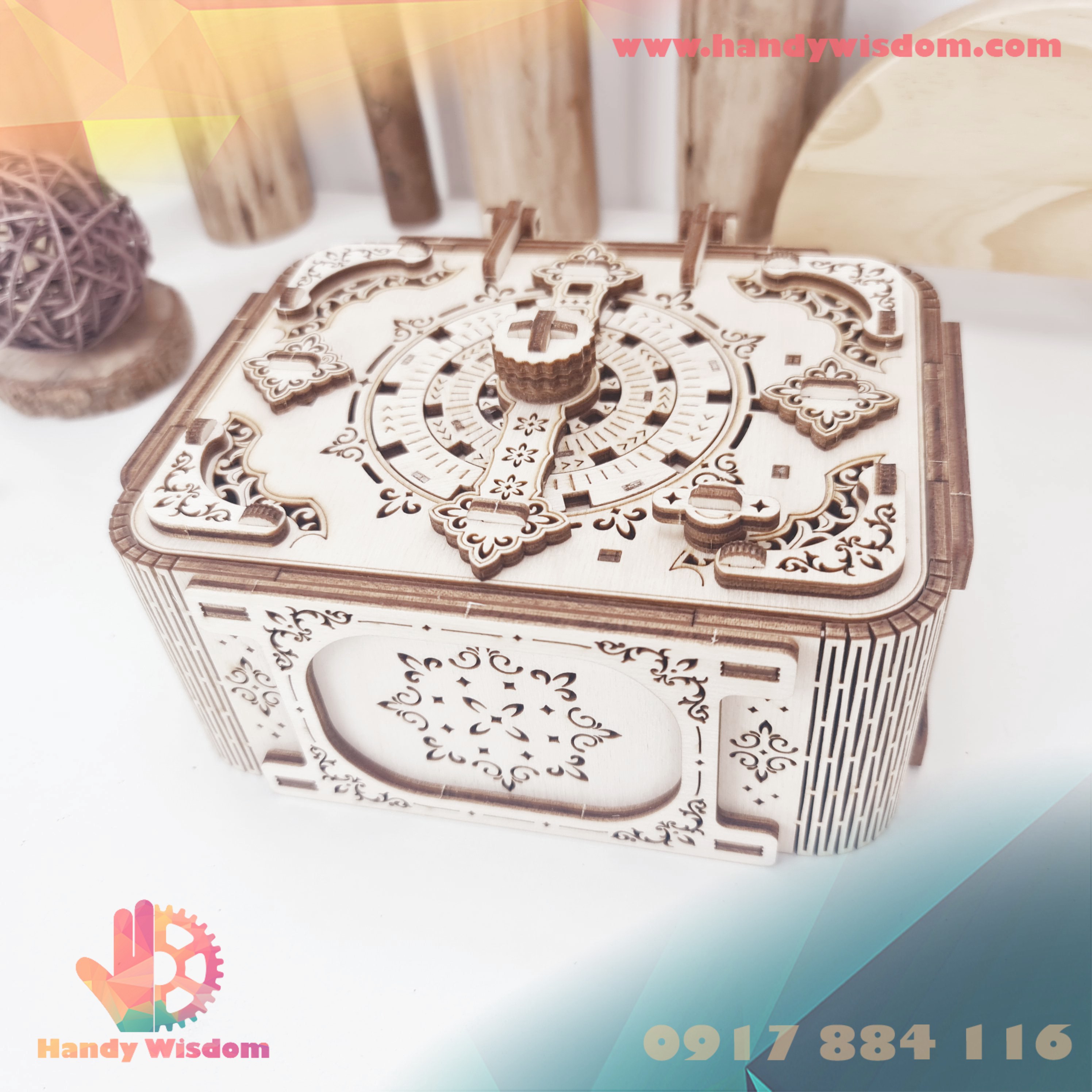 Mô hình gỗ chuyển động - Hộp nhạc bí mật - UGUTER Secret Treasure Box G612