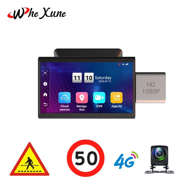 Camera hành trình ô tô Wifi, 4G đọc biển báo giao thông Whexune F8 Plus - Hàng Nhập Khẩu