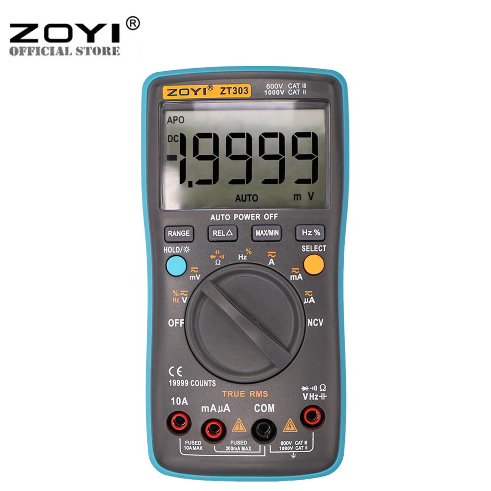 Đồng Hồ Vạn Năng Kỹ Thuật Số Zoyi ZT-303 Đồng Hồ Có Nhiều Chức Năng Đo Điện Áp, Dòng Điện, Điện Trở, Diode, Đo Liên Tục Với Kết Quả Đo Có Độ Chính Xác Cao – Hàng Chính Hãng