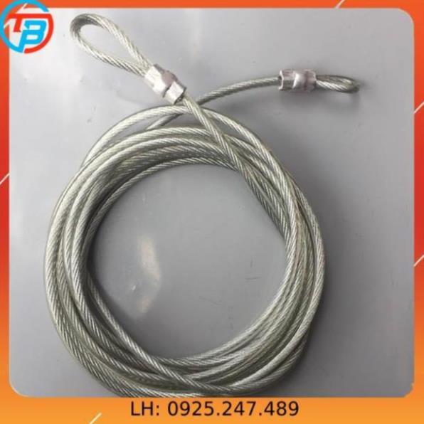 Dây cáp khóa xe bọc nhựa Phi 8mm - Dài 12 mét CÁP THÉP Thái Bình VinàN