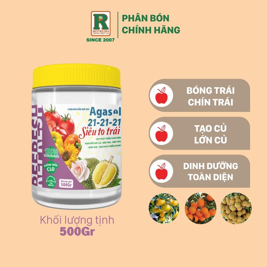 Phân bón lá Agasol 21-21-21 + TE SIÊU TO TRÁI - Nuôi trái toàn diện, trái phát triển nhanh, dinh dưỡng đồng đều