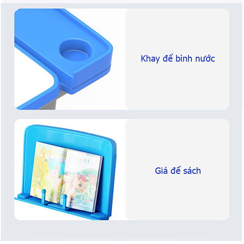 Combo Bàn ghế chống gù chống cận và đèn không dây 3 chế độ - Bàn ghế chỉnh độ cao - mặt bàn phủ chống lóa - nghiêng 45-60 độ để viết vẽ