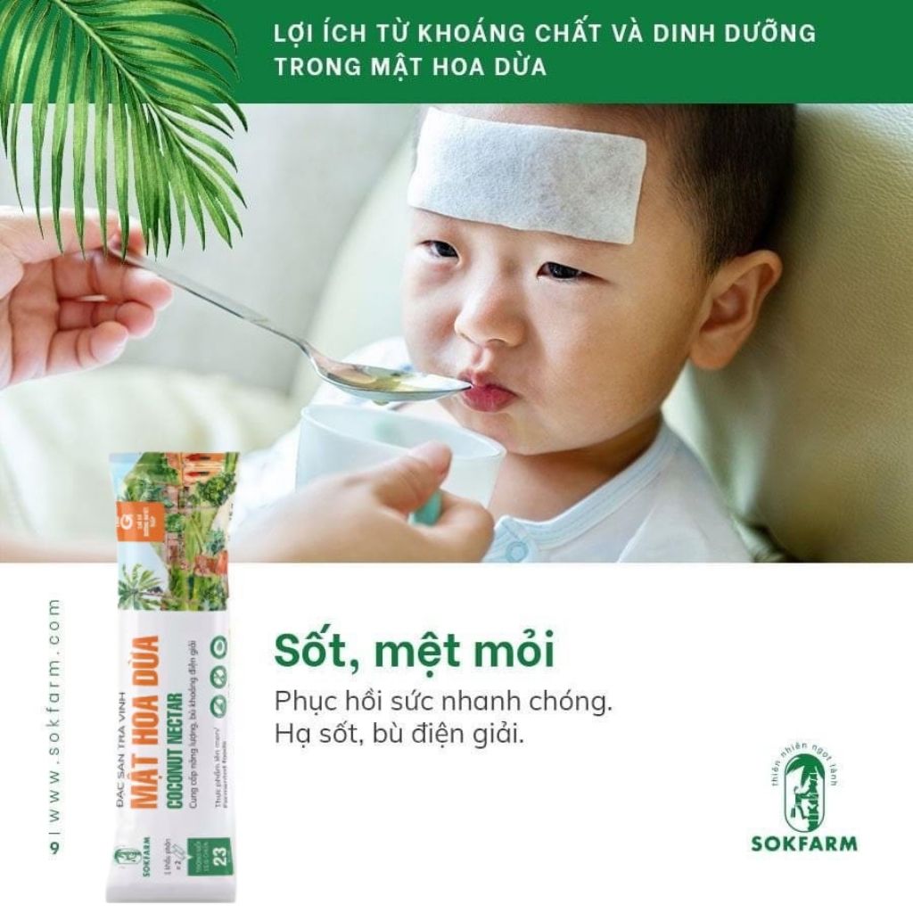 Mật hoa dừa cô đặc Sokfarm dạng tuýp - Hành trang tiện lợi, nạp năng lượng tức thời, thay thế bữa ăn nhẹ không lo tăng cân, dùng được cho người tiểu đường