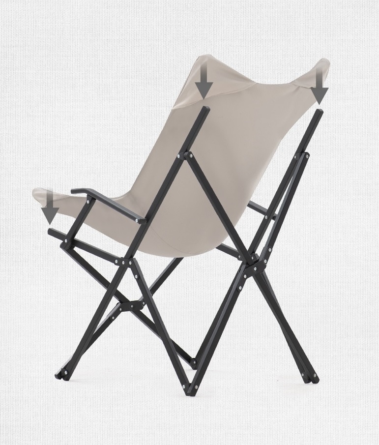 Ghế gấp Glamping NH21JJ003 – Có tay vịn Outdoor Camping Picnic Ultra-Light Oxford Cloth Aluminum Alloy Folding Chair Fishing Backrest Moon Chair