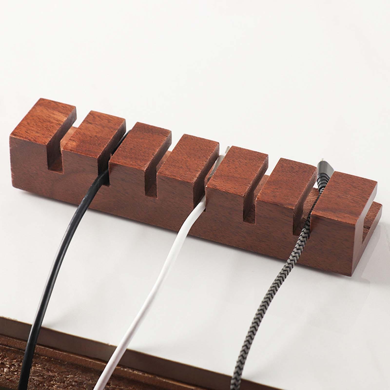 Wooden Cable Organizer Management System for USB Charging Cable Mouse Wire