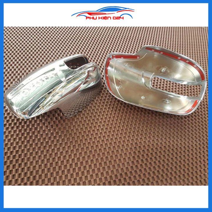 Ốp gương chiếu hậu Vios 2007-2008-2009-2010-2011-2012-2013 hở đèn xi nhan mạ crom bảo vệ chống trầy trang trí làm đẹp xe