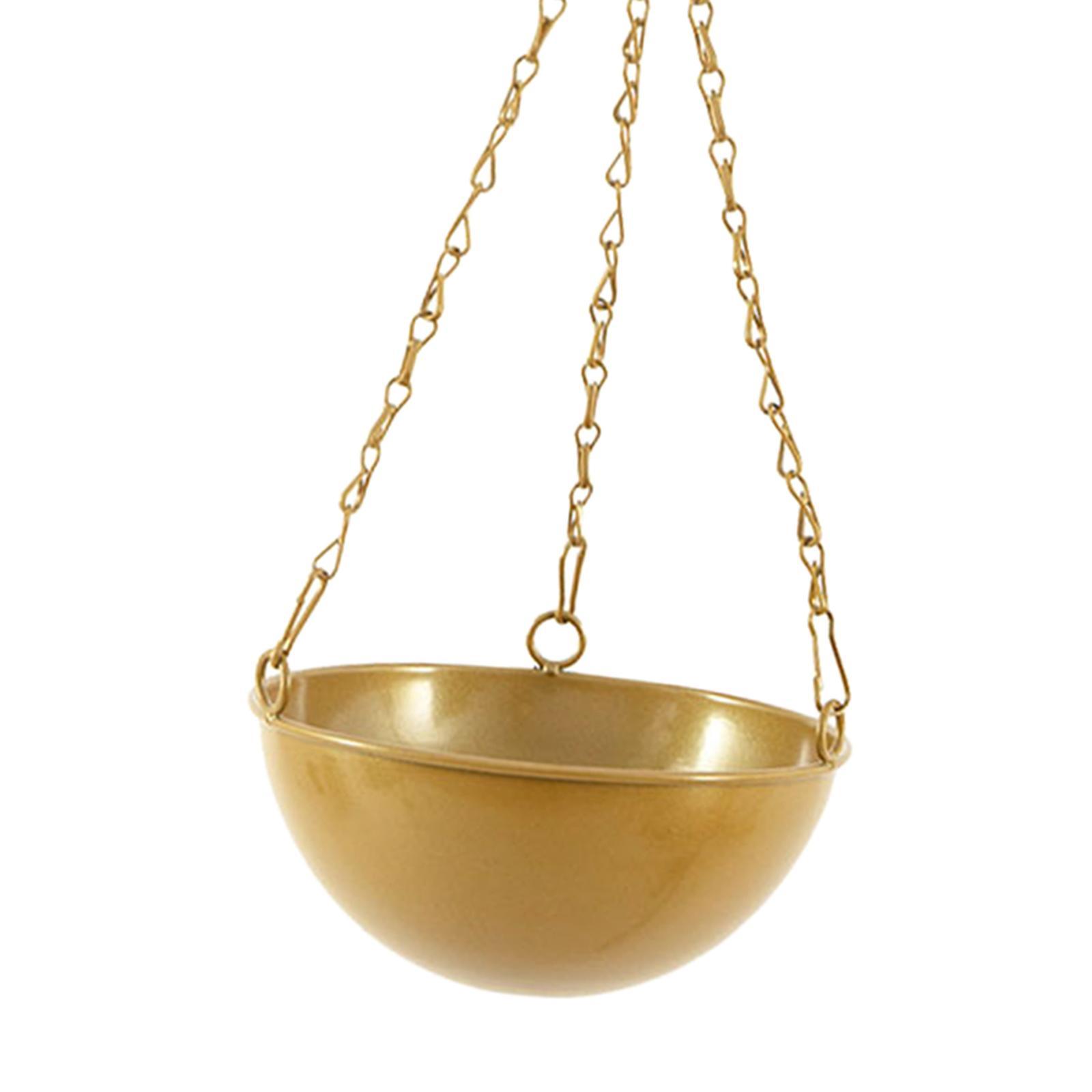 Hanging Flower Pot Iron Flowerpot Decorative for Home Plants Hanging Plant