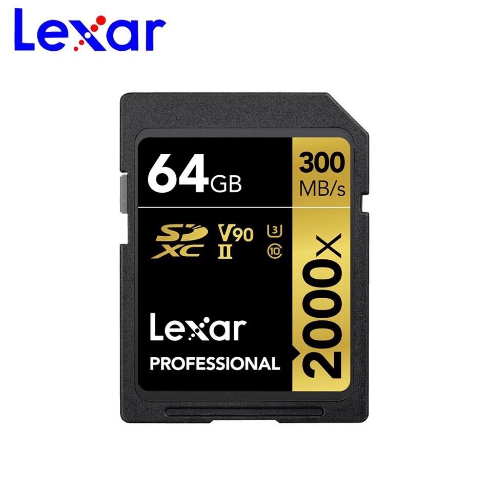 Thẻ Nhớ SDXC 64GB Pro 2000x 300mb/S Lexar, kèm đầu đọc Tốc độ cao  - Hàng Chính Hãng