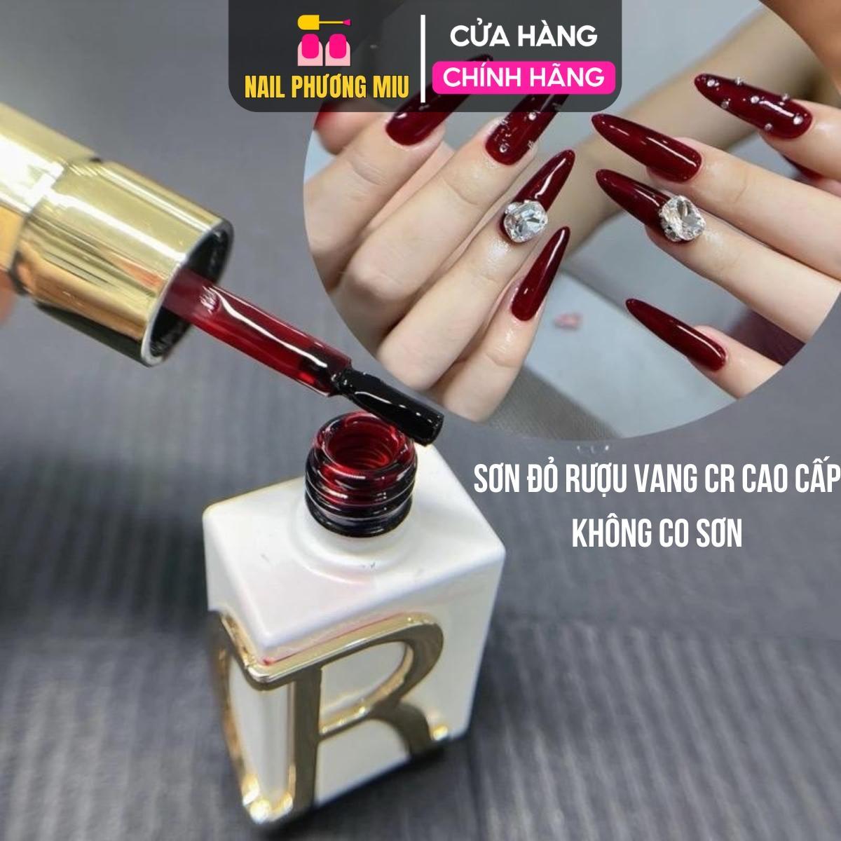 Sơn Thạch Đỏ Rượu Vang CR Số 10 Chai 15ml Cao Cấp Dirse Đỏ Vang Rực Rỡ Làm Nail Không Quá Đặc, Lên Màu Chuẩn Nữ