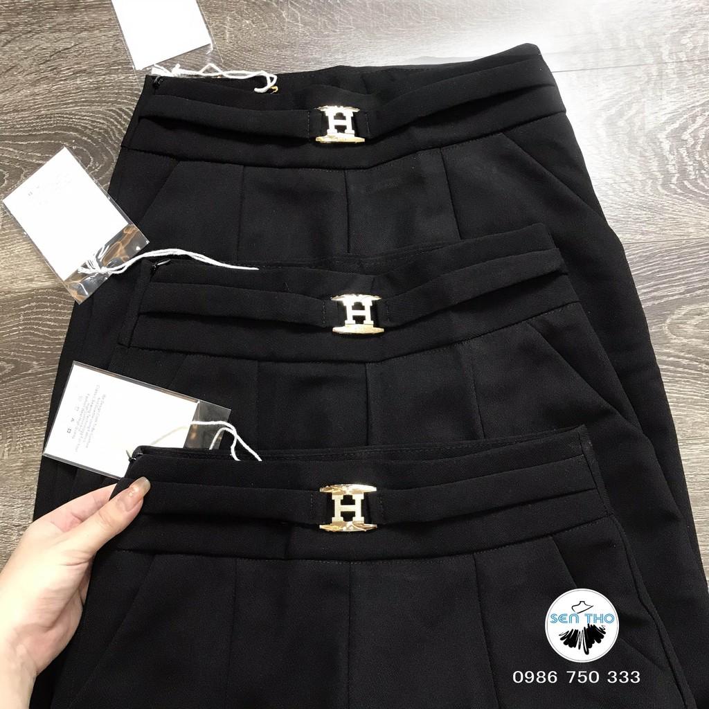 Quần Baggy Nữ Khoá Lệ, Đai Chữ, Baggy Công Sở Đẹp, Cạp Cao