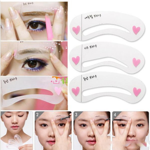 Combo 3 bộ khuôn kẻ lông mày Mini Brow Class Drawing Guide