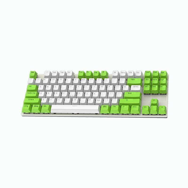 Bàn phím cơ k7 được ưa chuộng nhất 87% được trang bị trục cơ màu xanh thực có dây phù hợp với màu bàn phím cơ thực Bàn phím cơ cá nhân hóa
