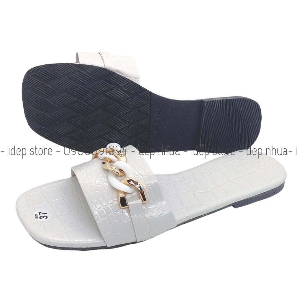 Dép nữ quai ngang móc xích thời trang iDép - DL145