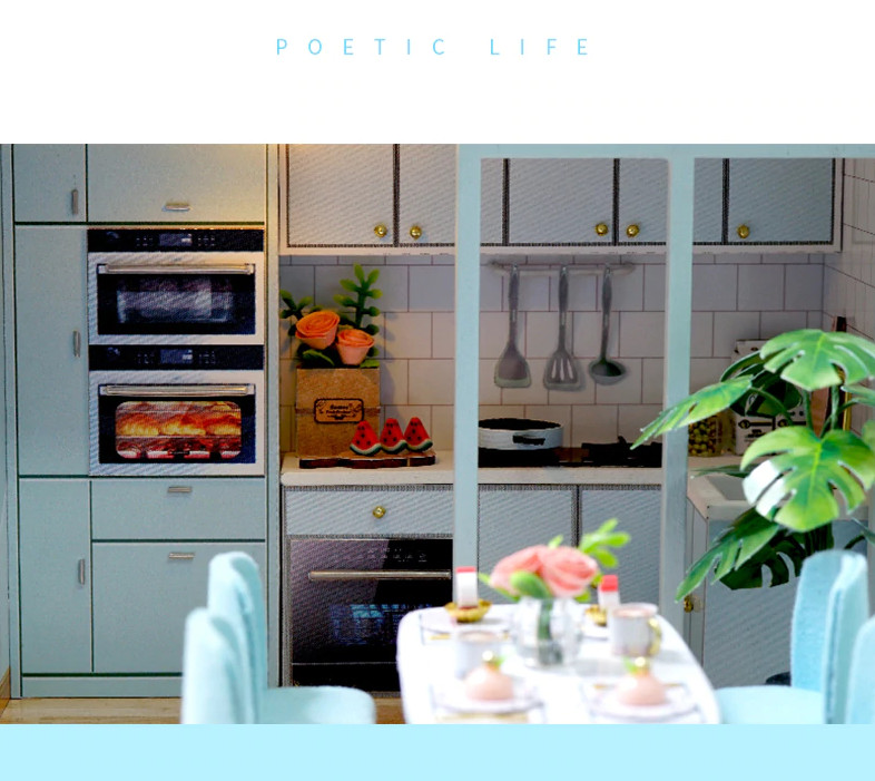 Mô Hình Lắp Ráp Nhà Búp Bê DIY - Poetic Life L028 ( Tặng Keo + mica )