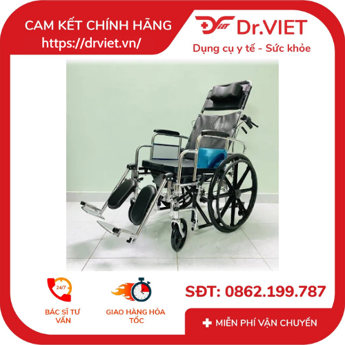 Xe lăn đa năng có thắng 2 chống lật X-607 và X-607B