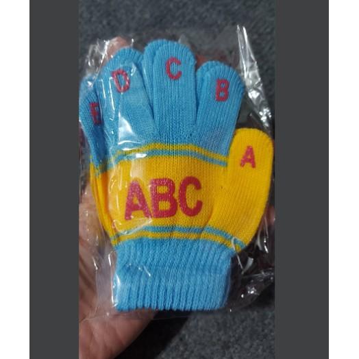Găng tay len mẫu ABC cho bé trai bé gái đến 3 tuổi ( hình thật )