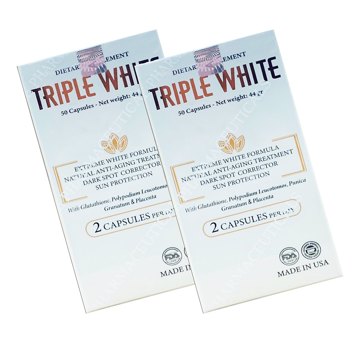 Viên uống trắng da Triple White Glutathione 1200 mg ( Hàng Nhập Khẩu Mỹ )