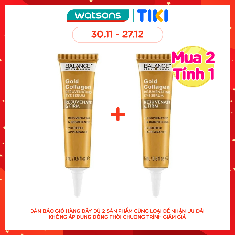 Kem Vàng Giảm Thâm Mắt Balance Active Formula Gold Collagen Rejuvenating Eye Serum 15ml