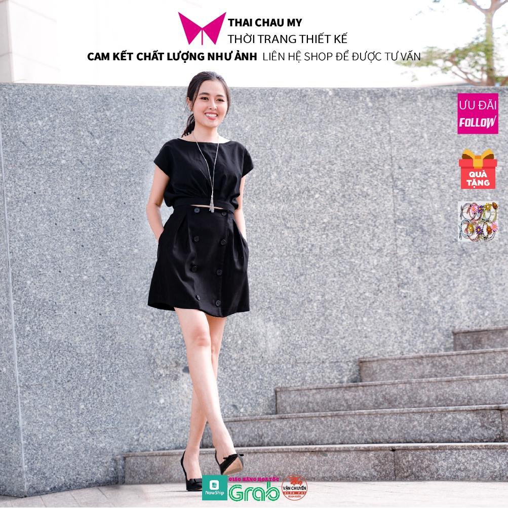 Chân váy công sở thiết kế vải cotton đủ size chân váy chữ A shop thời trangThái Châu Mỹ