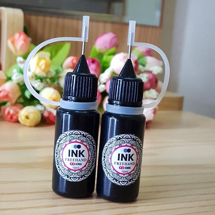 MỰC XĂM INKBOX NỬA THÁNG 10ML màu đen xanh than y xăm thật