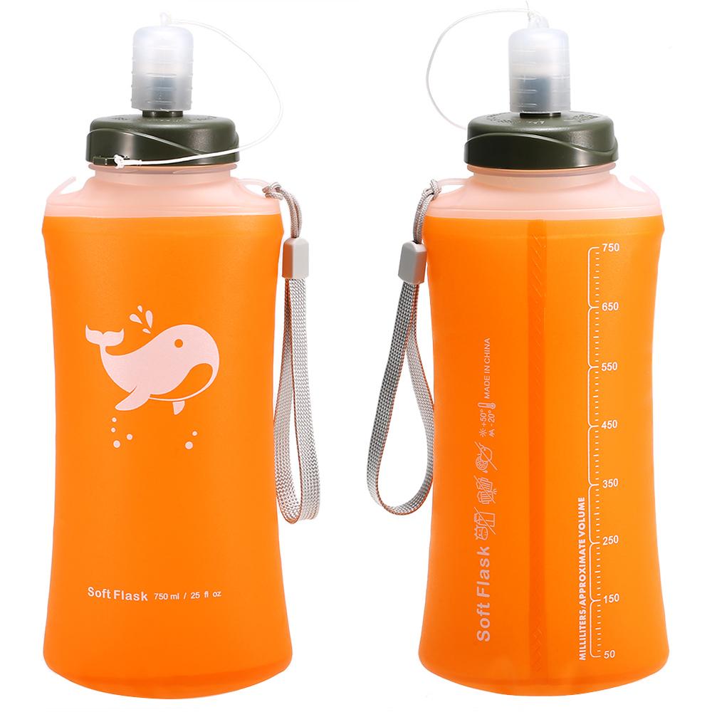 2 bình nước 750ml siêu nhẹ, giữ ẩm, mềm cho cắm trại ngoài trời