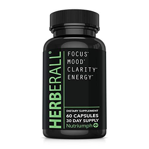Brain Supplements – Memory Supplements 100% Plant Based – Vegan Friendly Brain Supplements to Improve Memory and Concentration, Boost Focus, Enhance Clarity and Lift Mood – Brain Vitamins by Herberall