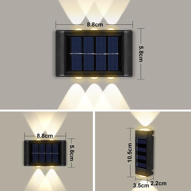 Đèn LED Gắn Tường Sử Dụng Năng Lượng Mặt Trời Chống Nước Tiện Lợi
