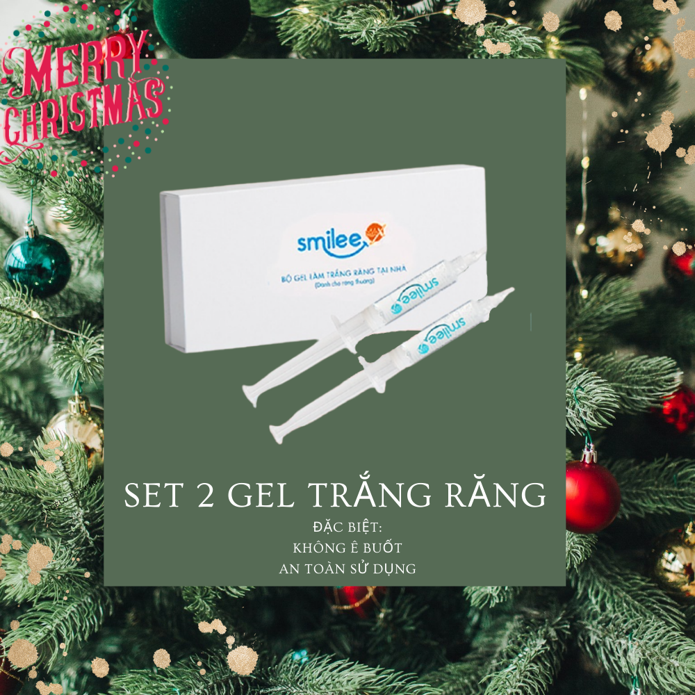 Bộ 2 gel tẩy trắng răng an toàn không ê buốt Smilee- Hàng chính hãng nhập khẩu từ Mỹ có chứng nhận ISO - [Combo tiết kiệm]