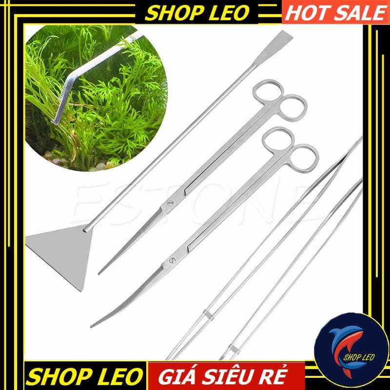 Bộ dụng cụ thủy sinh 5 món cao cấp - Bộ chăm sóc cây thủy sinh inox 304 - cắt tỉa cây- set bể cá
